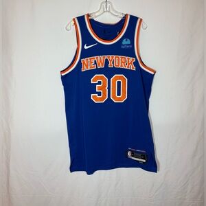 Nike #30 Randle New York Knicks Icon Edition Authentic Jersey Blue Sphere